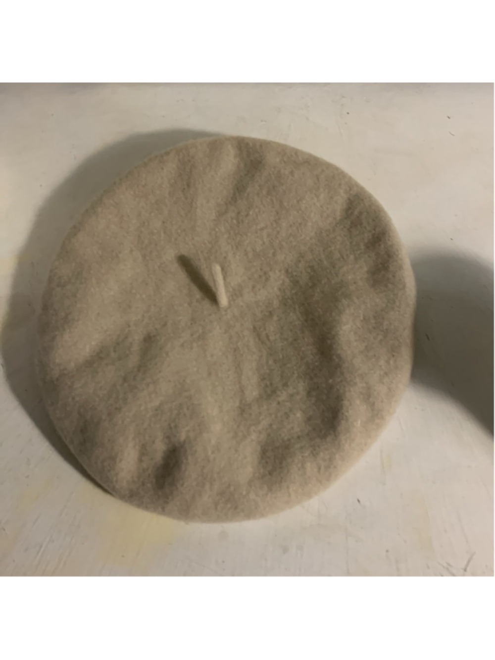Parkhurst Beige Wool Beret Made in Canada